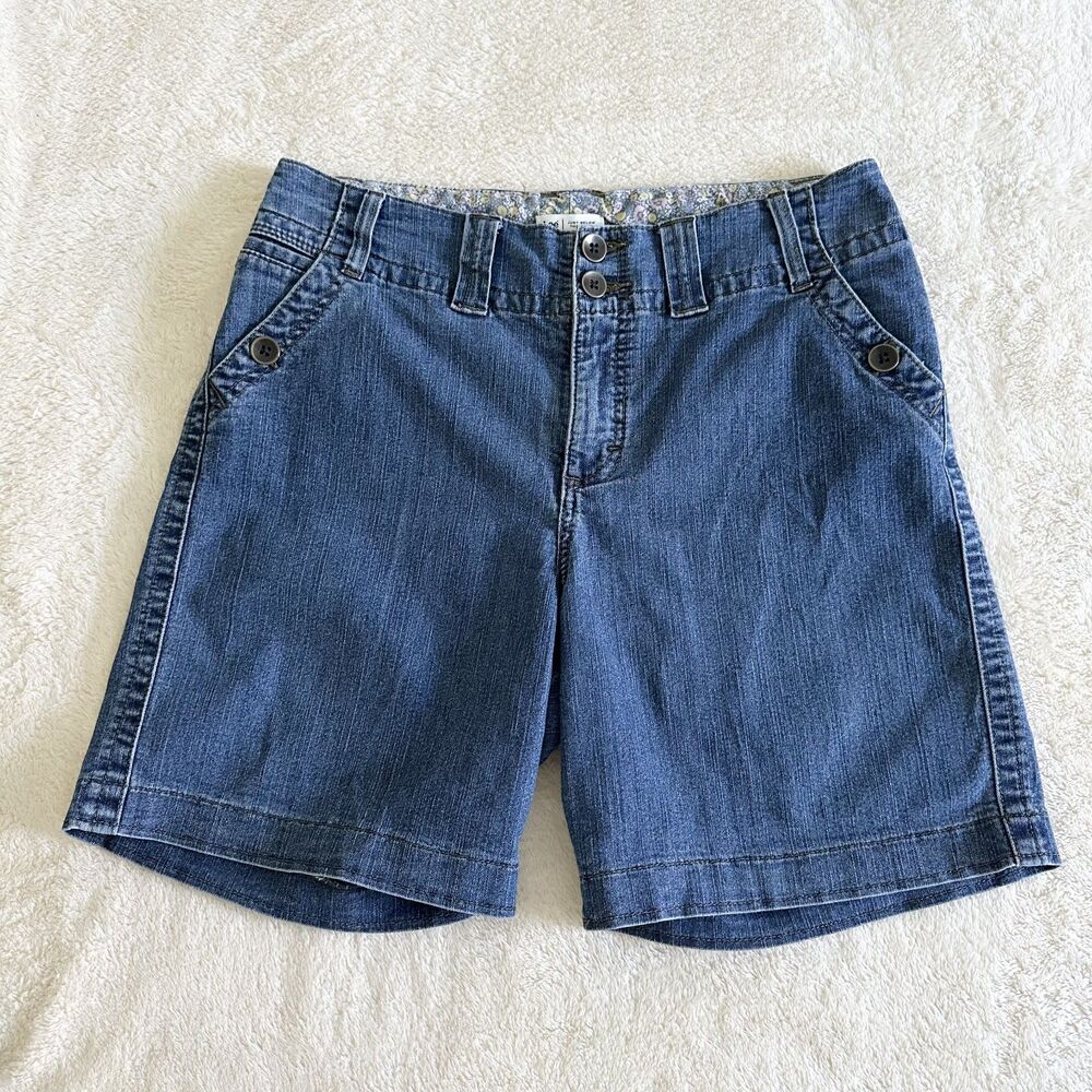 Lee Jean Shorts Women's Size 14M Medium Wash Denim Bermuda